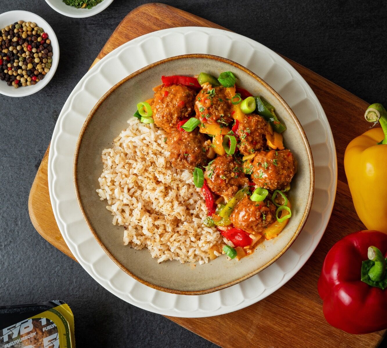 Zilvervliesrijst - Sweet Chilli Meatballs - Paprika & ui